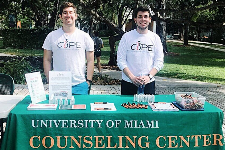 Counseling center offers a peer counseling program known as COPE